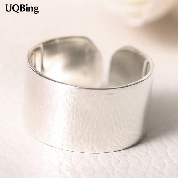 2016 Free Shipping 925 Sterling Silver Smooth Rings For Women Jewelry Beautiful Finger Open Rings For Party Birthday Gift