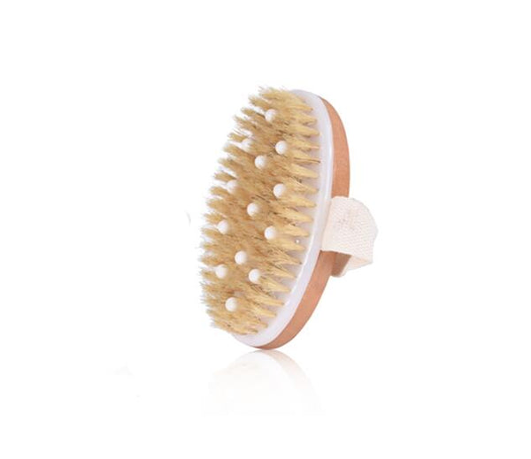TREESMILE Natural Bristle Bath Brush Exfoliating Wooden Body Massage Shower Brush SPA Woman Man Skin Care Dry Body Brush D40