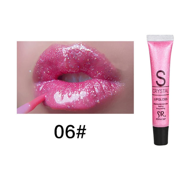 Moisturizing Glitter Liquid Lip Gloss Candy Color Long Lasting Lipstick Waterproof Lipstick Lip Batom Women Makeup Tools TSLM2