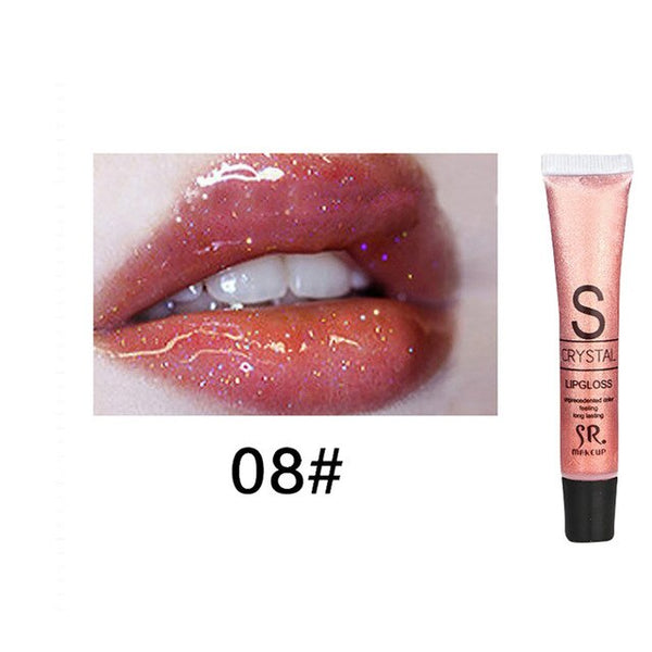 Moisturizing Glitter Liquid Lip Gloss Candy Color Long Lasting Lipstick Waterproof Lipstick Lip Batom Women Makeup Tools TSLM2