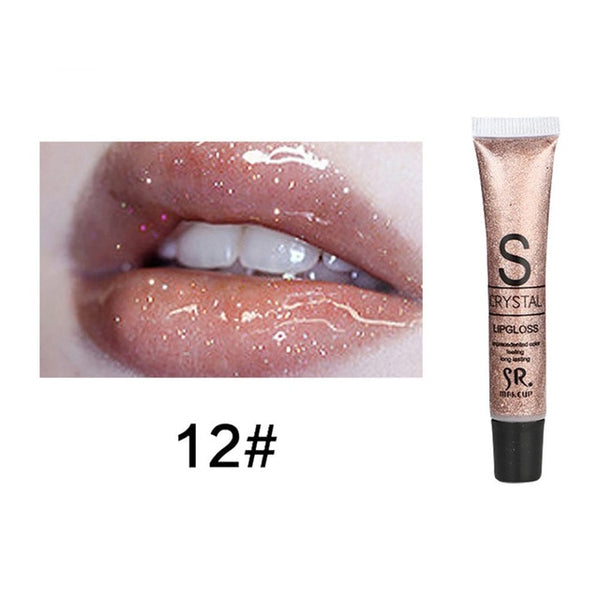 Moisturizing Glitter Liquid Lip Gloss Candy Color Long Lasting Lipstick Waterproof Lipstick Lip Batom Women Makeup Tools TSLM2