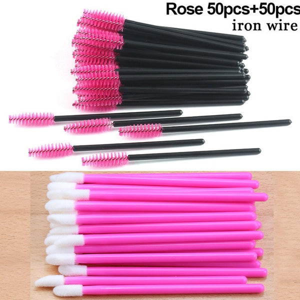 HMQ Disposable Silicone Gel Eyelash Brush Comb Mascara Wands Eye Lashes Extension Tool Professional Beauty Makeup Tool For Women
