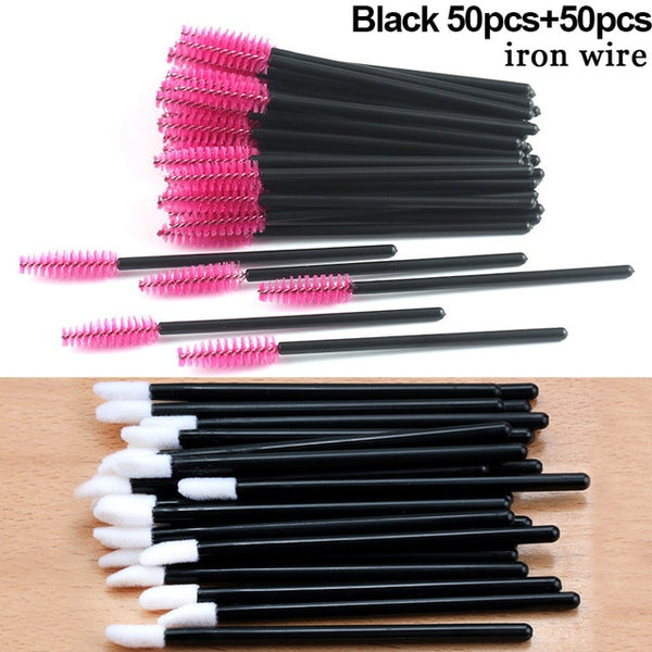 HMQ Disposable Silicone Gel Eyelash Brush Comb Mascara Wands Eye Lashes Extension Tool Professional Beauty Makeup Tool For Women