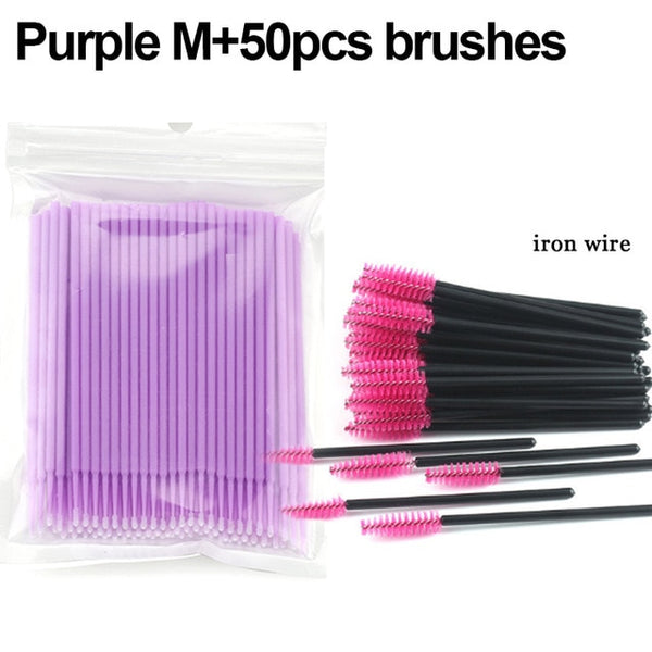 HMQ Disposable Silicone Gel Eyelash Brush Comb Mascara Wands Eye Lashes Extension Tool Professional Beauty Makeup Tool For Women