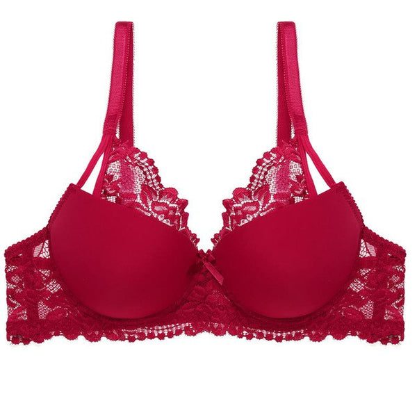 Lace Front Beauty Push Up Bra Women's Underwear Sexy Female Brassiere Lingerie Bralette for Women Lace Floral Back Closure Bras