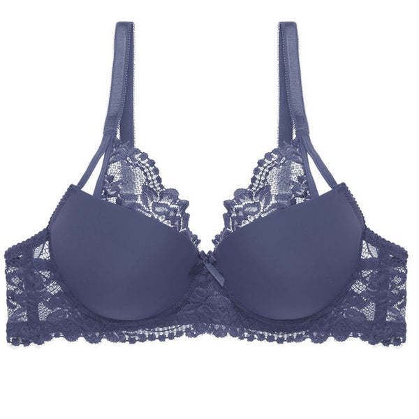 Lace Front Beauty Push Up Bra Women's Underwear Sexy Female Brassiere Lingerie Bralette for Women Lace Floral Back Closure Bras
