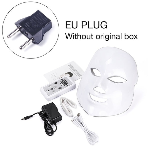 7 Colors Beauty Therapy Photon LED Facial Mask Light Skin Care Rejuvenation Wrinkle Acne Removal Face Beauty Spa Instrument 30