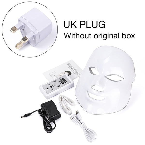 7 Colors Beauty Therapy Photon LED Facial Mask Light Skin Care Rejuvenation Wrinkle Acne Removal Face Beauty Spa Instrument 30