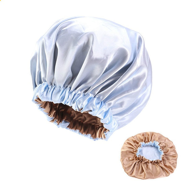 New Extra Large Satin Lined Bonnet Women Big Size Beauty Print Satin Silk Bonnet Sleep Night Cap Head Cover Bonnet Hat Wholesale