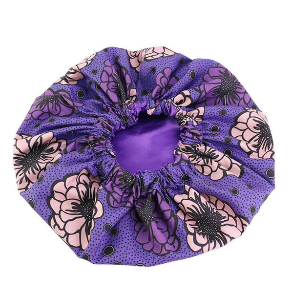 New Extra Large Satin Lined Bonnet Women Big Size Beauty Print Satin Silk Bonnet Sleep Night Cap Head Cover Bonnet Hat Wholesale