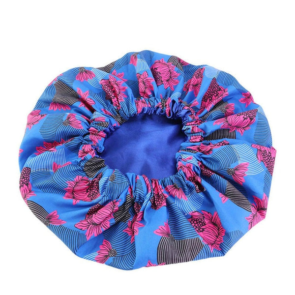 New Extra Large Satin Lined Bonnet Women Big Size Beauty Print Satin Silk Bonnet Sleep Night Cap Head Cover Bonnet Hat Wholesale