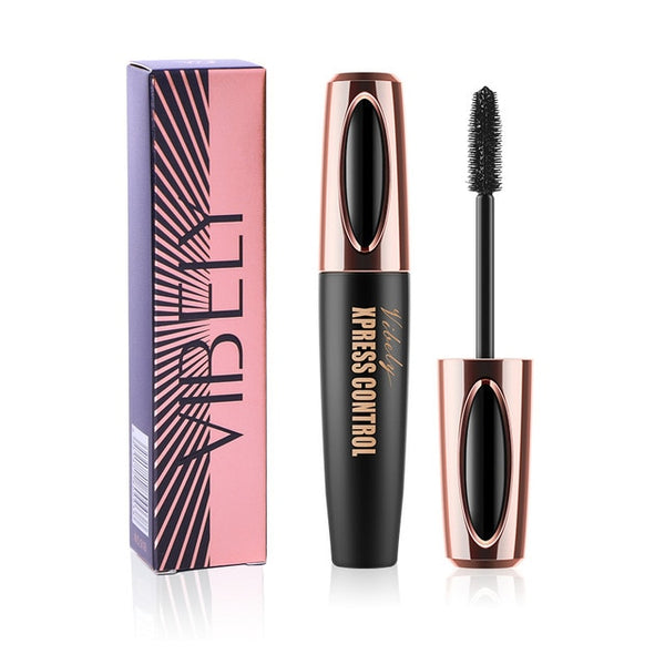4d silk fiber mascara waterproof and easy to dry natural soft long eyelash makeup mascara black thick eyelash cosmetics