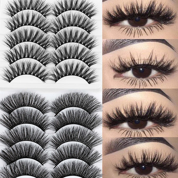 AY 5 Pairs Beauty lashes Eyelashes Mink 2020 New 3D Mink lashes Womans Makeup Tools Wholesale Eeyelashes Mink lash Vendors