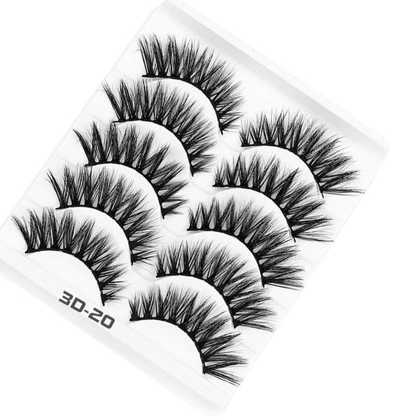 AY 5 Pairs Beauty lashes Eyelashes Mink 2020 New 3D Mink lashes Womans Makeup Tools Wholesale Eeyelashes Mink lash Vendors