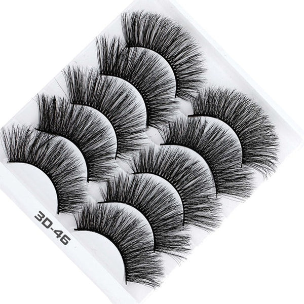 AY 5 Pairs Beauty lashes Eyelashes Mink 2020 New 3D Mink lashes Womans Makeup Tools Wholesale Eeyelashes Mink lash Vendors