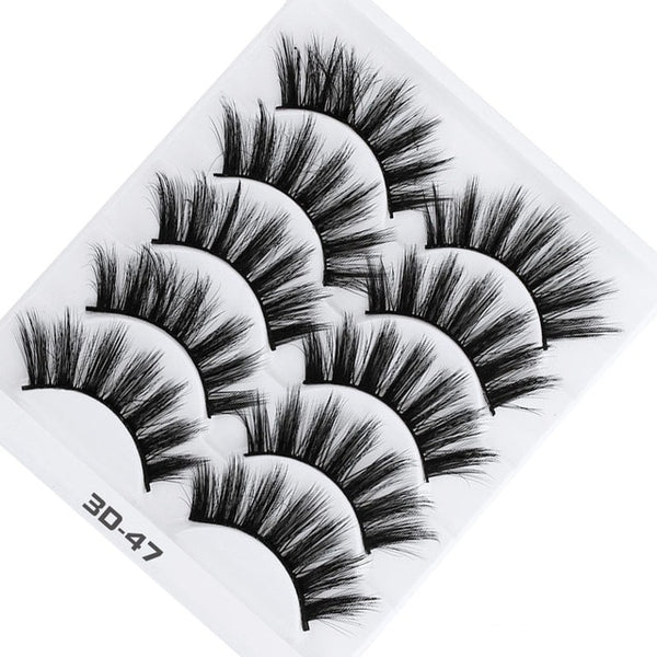 AY 5 Pairs Beauty lashes Eyelashes Mink 2020 New 3D Mink lashes Womans Makeup Tools Wholesale Eeyelashes Mink lash Vendors