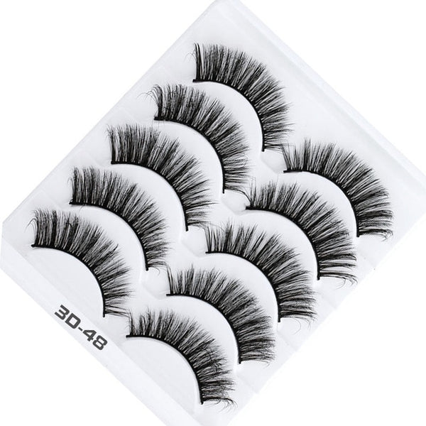 AY 5 Pairs Beauty lashes Eyelashes Mink 2020 New 3D Mink lashes Womans Makeup Tools Wholesale Eeyelashes Mink lash Vendors