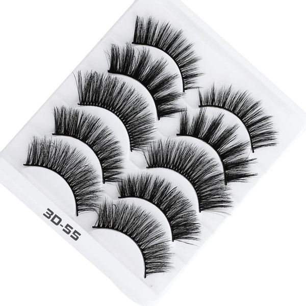 AY 5 Pairs Beauty lashes Eyelashes Mink 2020 New 3D Mink lashes Womans Makeup Tools Wholesale Eeyelashes Mink lash Vendors