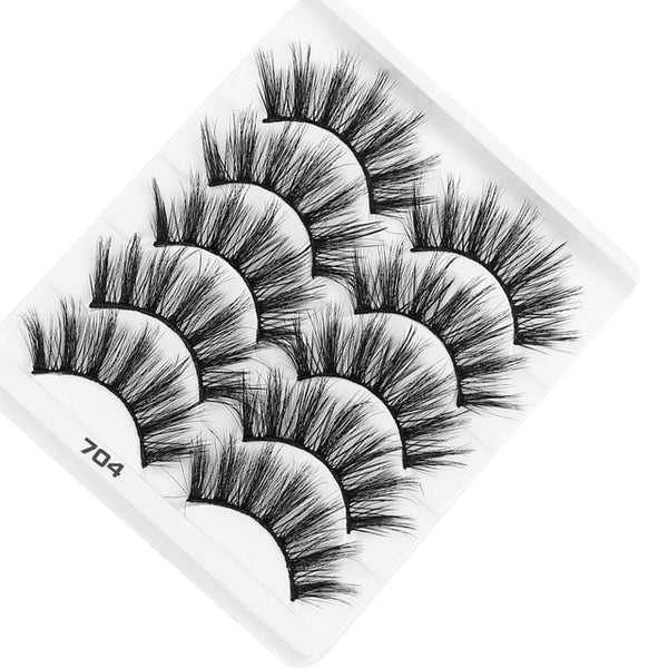AY 5 Pairs Beauty lashes Eyelashes Mink 2020 New 3D Mink lashes Womans Makeup Tools Wholesale Eeyelashes Mink lash Vendors