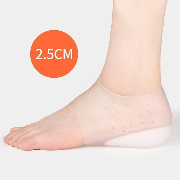 3ANGNI Invisible Height Increase Insoles Women Men Heel Pads Silicone Gel Lift Insole Dress In Socks Cracked Foot Skin Care Tool