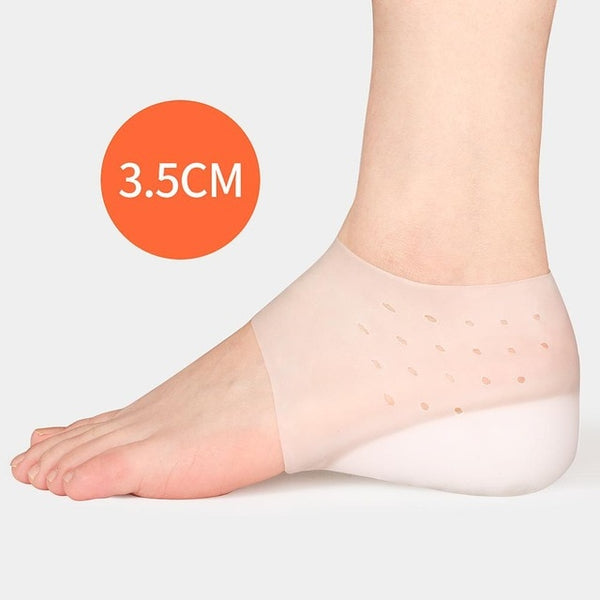 3ANGNI Invisible Height Increase Insoles Women Men Heel Pads Silicone Gel Lift Insole Dress In Socks Cracked Foot Skin Care Tool