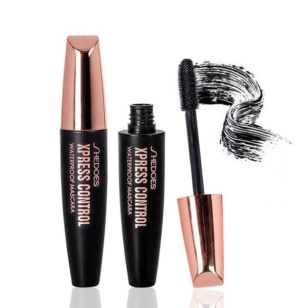 4d silk fiber mascara waterproof and easy to dry natural soft long eyelash makeup mascara black thick eyelash cosmetics
