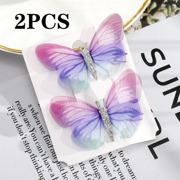 AWAYTR Handmade Simulation Butterfly Wedding Headwear Hairpins DIY Gift For Girl Beautiful Hair Clip Hair Decor Hair Accessories