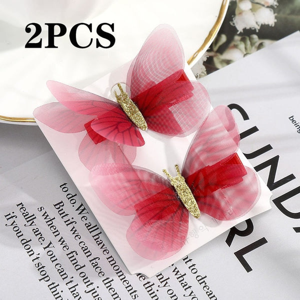 AWAYTR Handmade Simulation Butterfly Wedding Headwear Hairpins DIY Gift For Girl Beautiful Hair Clip Hair Decor Hair Accessories