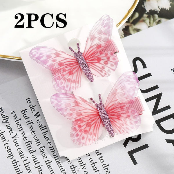 AWAYTR Handmade Simulation Butterfly Wedding Headwear Hairpins DIY Gift For Girl Beautiful Hair Clip Hair Decor Hair Accessories