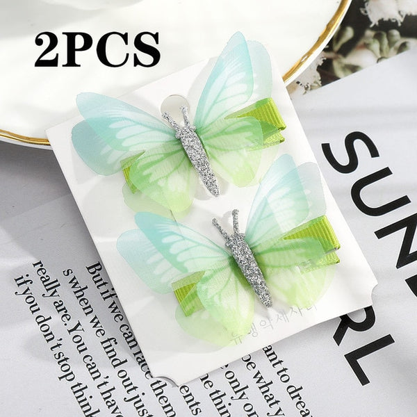 AWAYTR Handmade Simulation Butterfly Wedding Headwear Hairpins DIY Gift For Girl Beautiful Hair Clip Hair Decor Hair Accessories