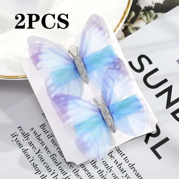 AWAYTR Handmade Simulation Butterfly Wedding Headwear Hairpins DIY Gift For Girl Beautiful Hair Clip Hair Decor Hair Accessories