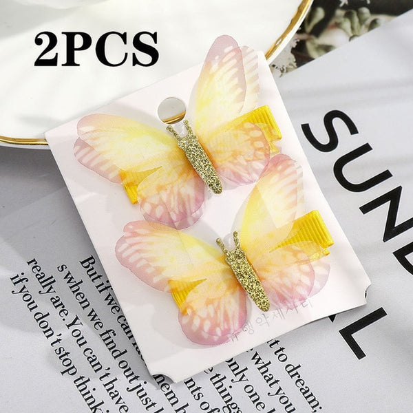AWAYTR Handmade Simulation Butterfly Wedding Headwear Hairpins DIY Gift For Girl Beautiful Hair Clip Hair Decor Hair Accessories