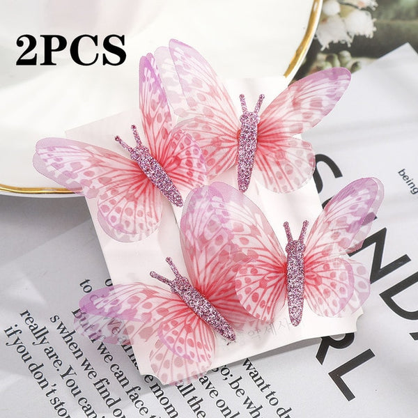 AWAYTR Handmade Simulation Butterfly Wedding Headwear Hairpins DIY Gift For Girl Beautiful Hair Clip Hair Decor Hair Accessories