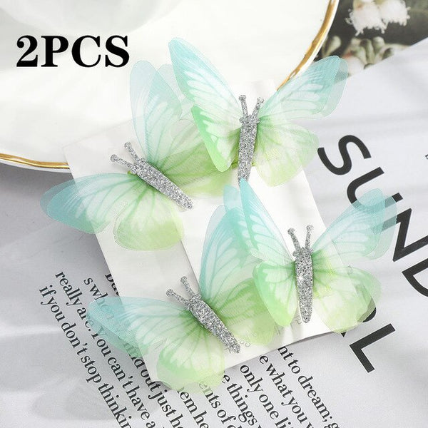 AWAYTR Handmade Simulation Butterfly Wedding Headwear Hairpins DIY Gift For Girl Beautiful Hair Clip Hair Decor Hair Accessories