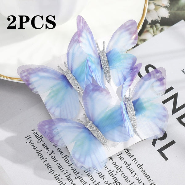 AWAYTR Handmade Simulation Butterfly Wedding Headwear Hairpins DIY Gift For Girl Beautiful Hair Clip Hair Decor Hair Accessories