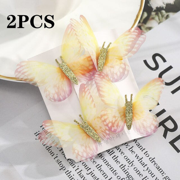 AWAYTR Handmade Simulation Butterfly Wedding Headwear Hairpins DIY Gift For Girl Beautiful Hair Clip Hair Decor Hair Accessories