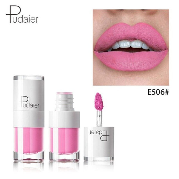 Pudaier 16Color Nude Matte Lipstick Waterproof Liquid Lipstick Long Lasting Moisturizer Women Red Lip Stick Tint Makeup Cosmetic