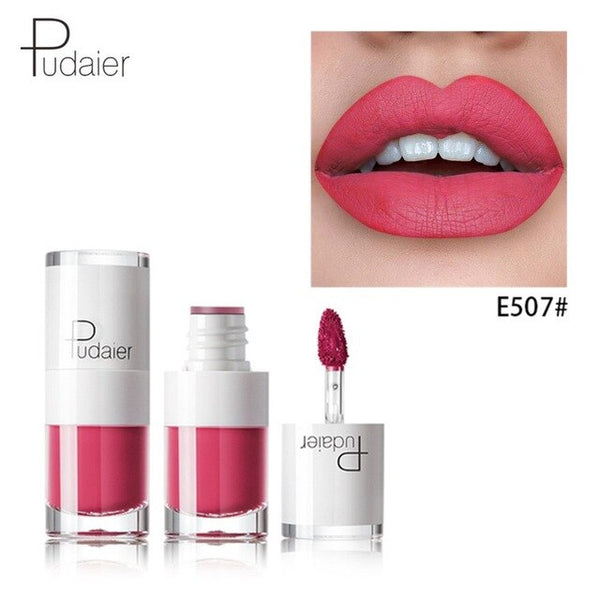 Pudaier 16Color Nude Matte Lipstick Waterproof Liquid Lipstick Long Lasting Moisturizer Women Red Lip Stick Tint Makeup Cosmetic