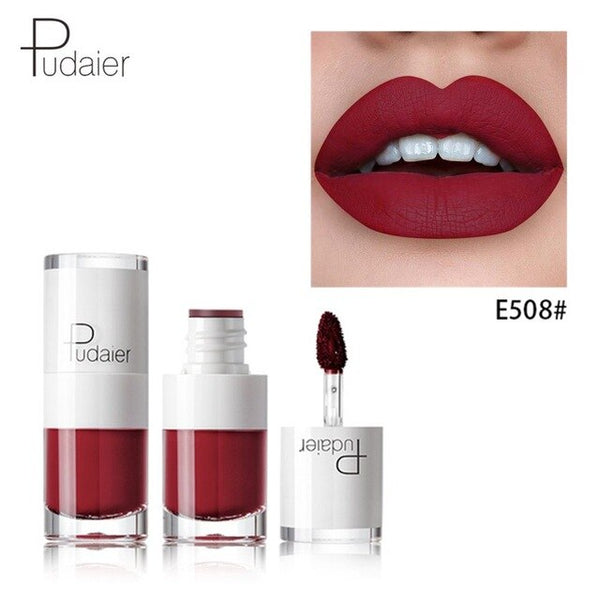Pudaier 16Color Nude Matte Lipstick Waterproof Liquid Lipstick Long Lasting Moisturizer Women Red Lip Stick Tint Makeup Cosmetic