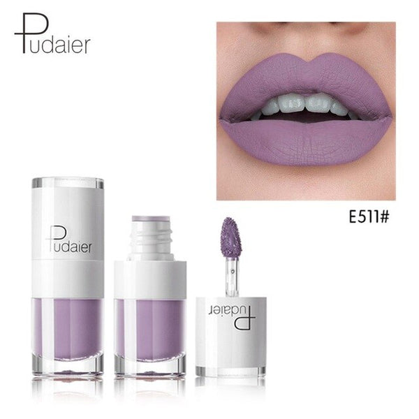 Pudaier 16Color Nude Matte Lipstick Waterproof Liquid Lipstick Long Lasting Moisturizer Women Red Lip Stick Tint Makeup Cosmetic