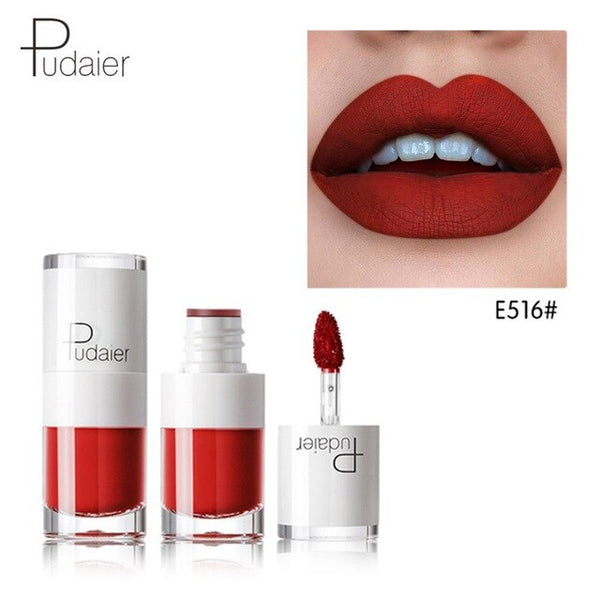 Pudaier 16Color Nude Matte Lipstick Waterproof Liquid Lipstick Long Lasting Moisturizer Women Red Lip Stick Tint Makeup Cosmetic