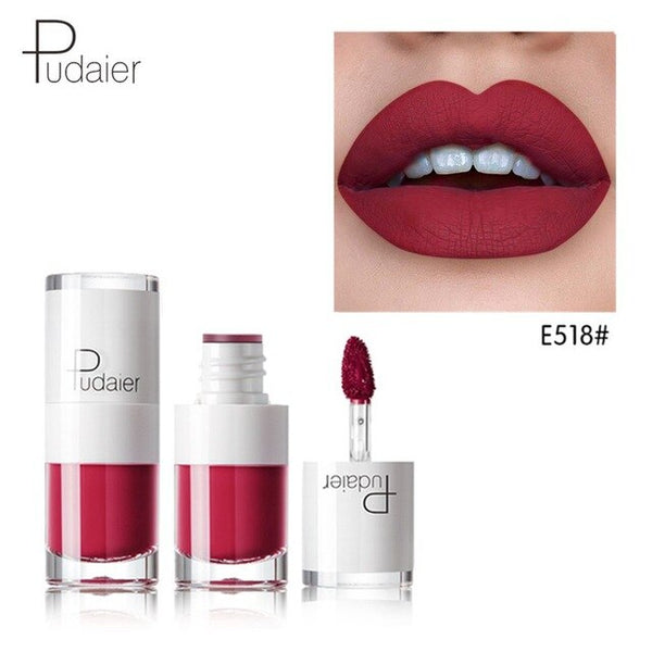 Pudaier 16Color Nude Matte Lipstick Waterproof Liquid Lipstick Long Lasting Moisturizer Women Red Lip Stick Tint Makeup Cosmetic
