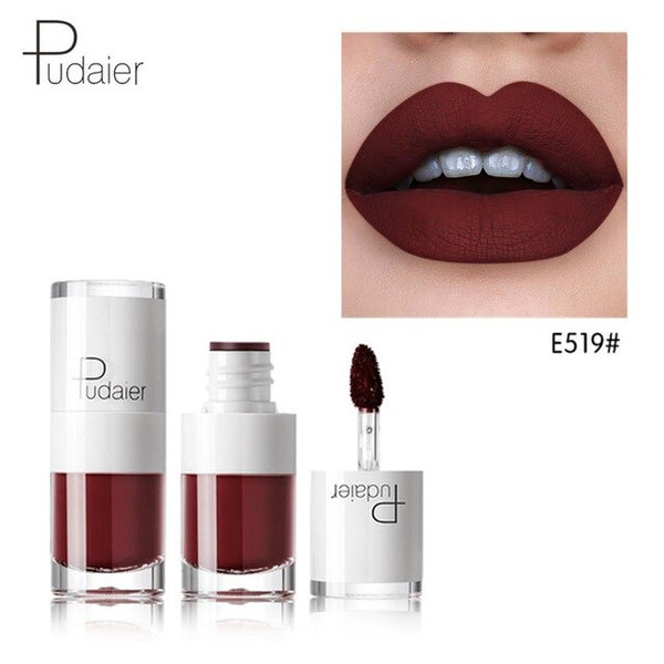 Pudaier 16Color Nude Matte Lipstick Waterproof Liquid Lipstick Long Lasting Moisturizer Women Red Lip Stick Tint Makeup Cosmetic