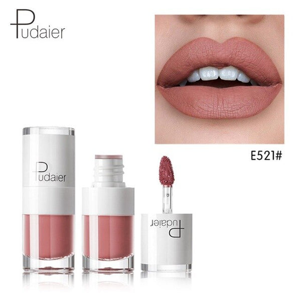 Pudaier 16Color Nude Matte Lipstick Waterproof Liquid Lipstick Long Lasting Moisturizer Women Red Lip Stick Tint Makeup Cosmetic