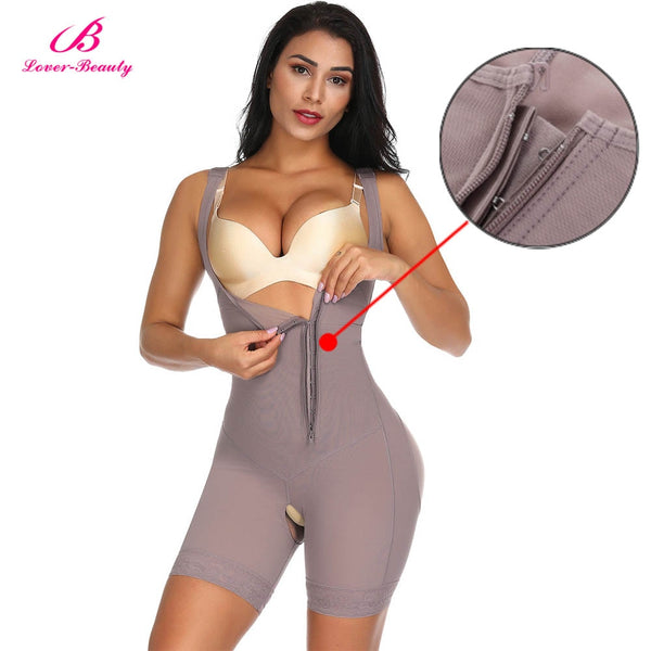 Lover Beauty Women Latex Shaper Waist Cincher Slimming Zipper Buckle Full Body Shaper Tummy Waist Control Bodysuits Shapewear