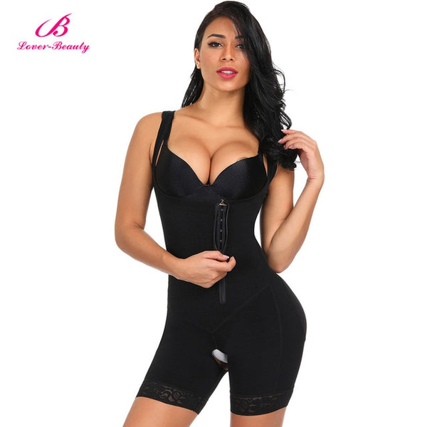 Lover Beauty Women Latex Shaper Waist Cincher Slimming Zipper Buckle Full Body Shaper Tummy Waist Control Bodysuits Shapewear