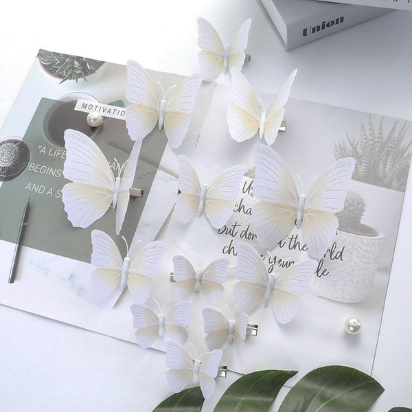 AWAYTR Handmade Simulation Butterfly Wedding Headwear Hairpins DIY Gift For Girl Beautiful Hair Clip Hair Decor Hair Accessories