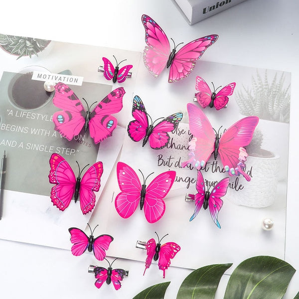 AWAYTR Handmade Simulation Butterfly Wedding Headwear Hairpins DIY Gift For Girl Beautiful Hair Clip Hair Decor Hair Accessories