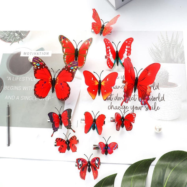 AWAYTR Handmade Simulation Butterfly Wedding Headwear Hairpins DIY Gift For Girl Beautiful Hair Clip Hair Decor Hair Accessories