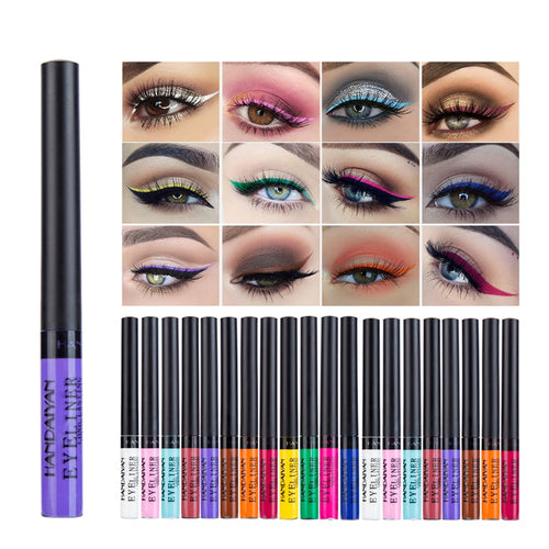 HANDAIYAN Colorful Eyeliner Pencil Eyes Cosmetics Brown Liquid Eye Liner Pen Makeup Color Eyeliners Waterproof Felt-tip Eyliner
